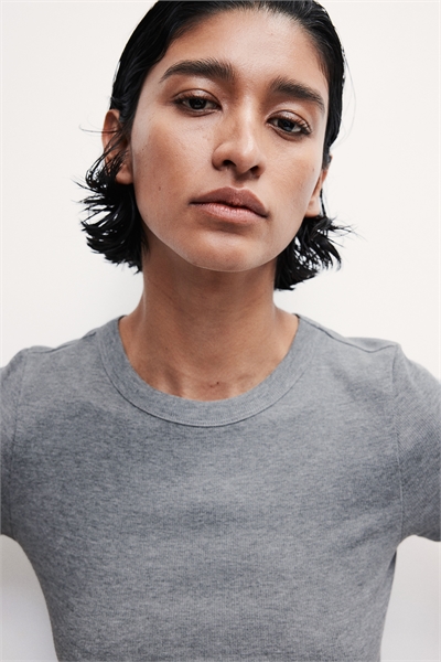 Футболка в рубчик из джерси 1157799028