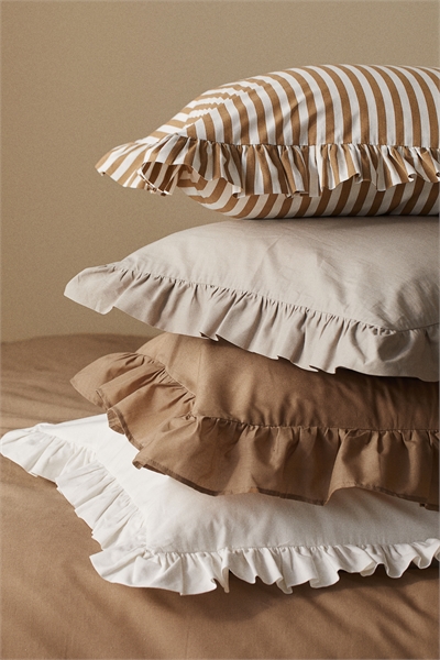 Хлопковая наволочка с оборкой 1262544001