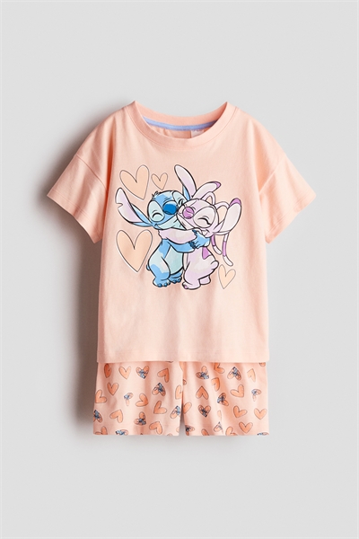 Пижама из принтованного трикотажа 1106580032