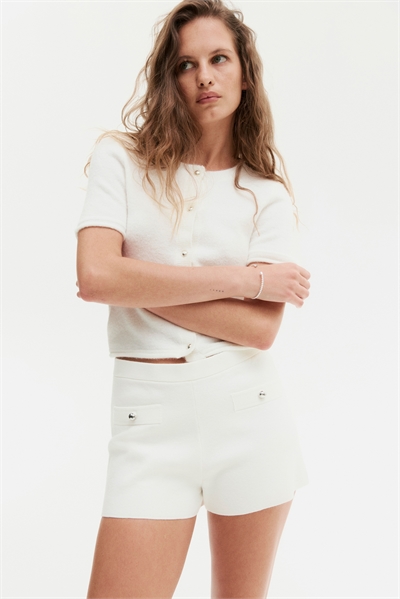 Кардиган из тонкой вязки с короткими рукавами 1271644001