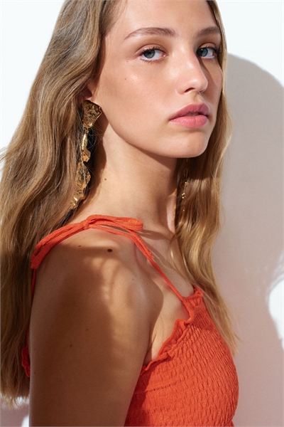 Топ на бретельках с вышивкой 1285595003