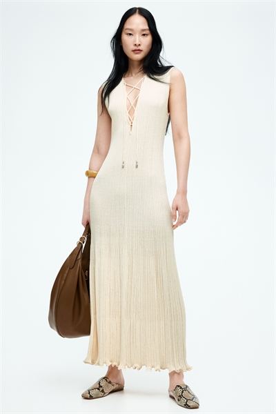 Платье из трикотажа со шнуровкой 1283183001