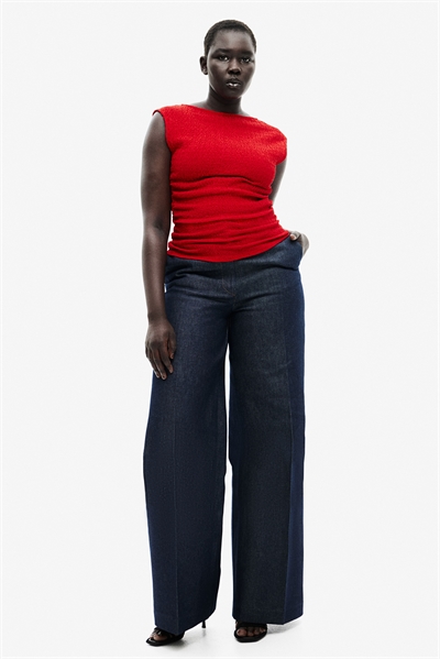 Топ из текстурированного трикотажа 1283661002