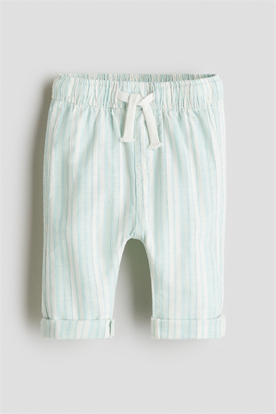 Джоггеры из льняного бленда 1273559001