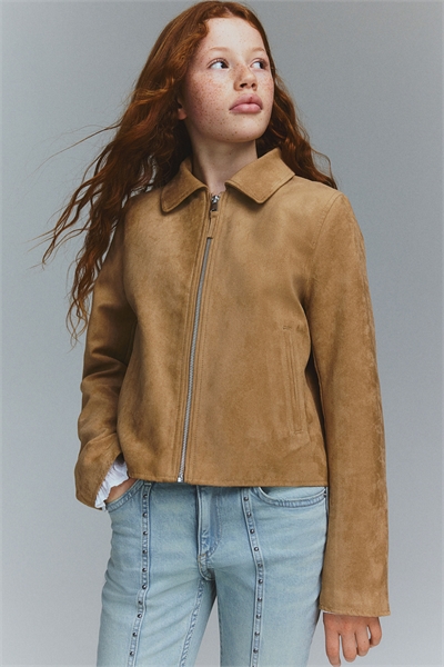 Куртка из имитации замши 1272794001