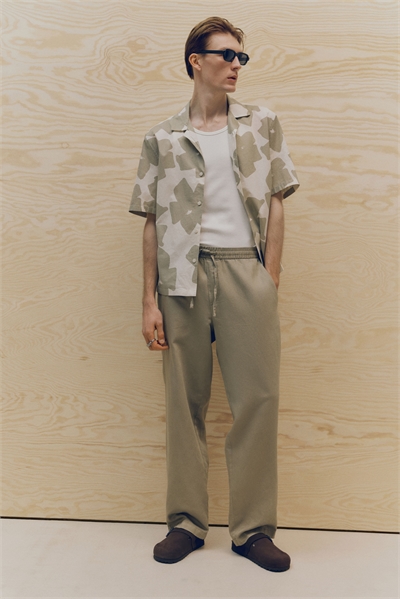 Льняные брюки с расслабленной посадкой 1259395004