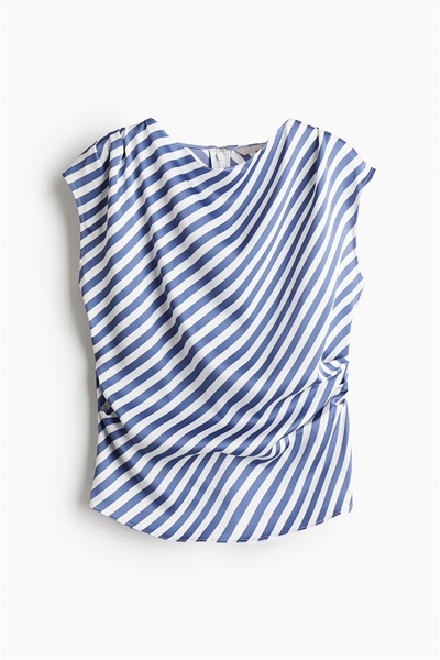 Топ из драпированного атласа 1229817001