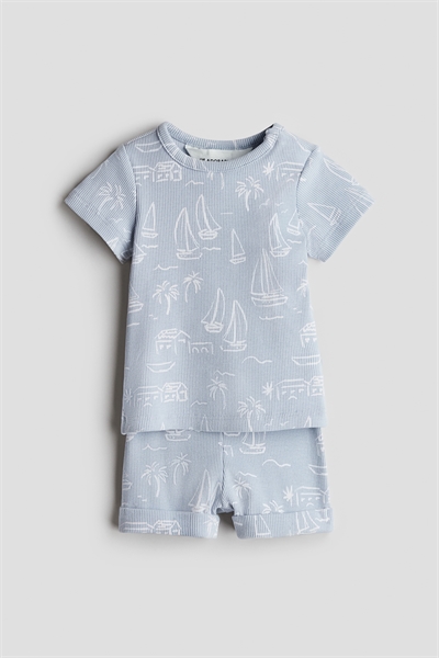 Комплект из 2 частей из ребристого хлопка 1270934001