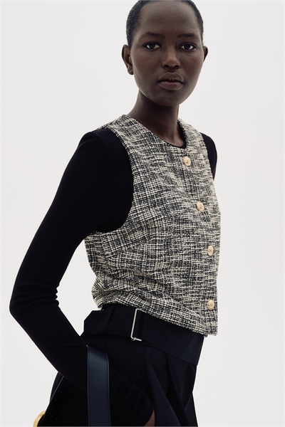 Жилет из трикотажа букле 1277887001