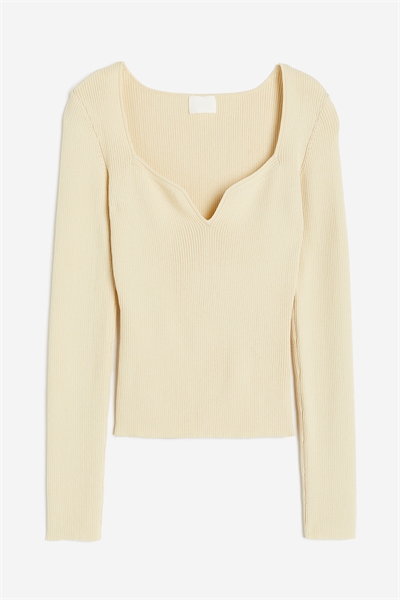 Трикотажный топ с вырезом сердечком 1215262003