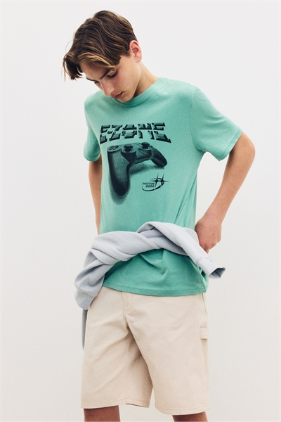 Футболка с принтом хлопковая 1118512048