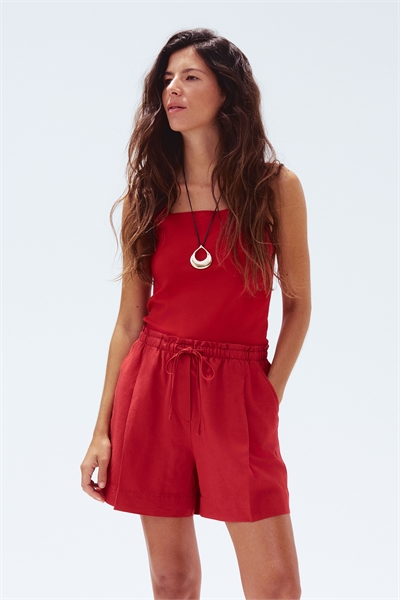 Шорты с завязками из льняного бленда 1259172001