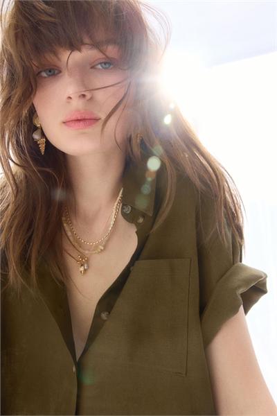 Рубашка из льняной смеси 1261369001