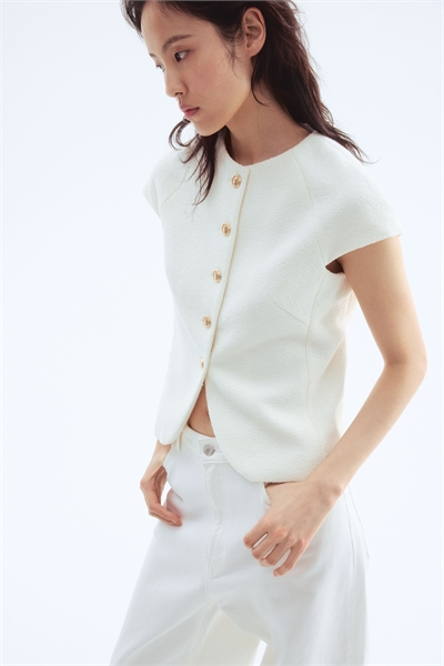 Топ с пуговицами спереди 1273204001
