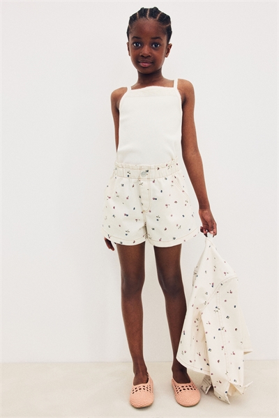 Шорты из хлопковой саржи с принтом 1275722002