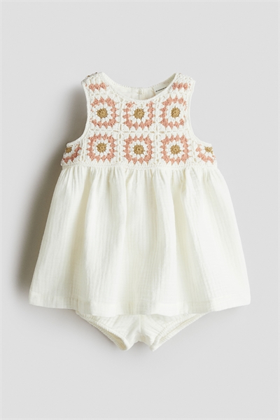 Комплект из 2 предметов с вязаными деталями 1278450001