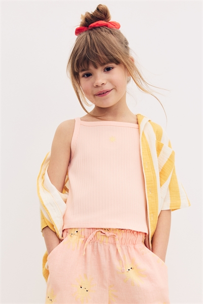 Топ на бретельках с вышивкой 1282319003