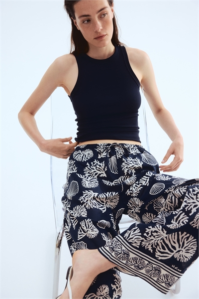 Хлопковые брюки со шнурком 1282506002