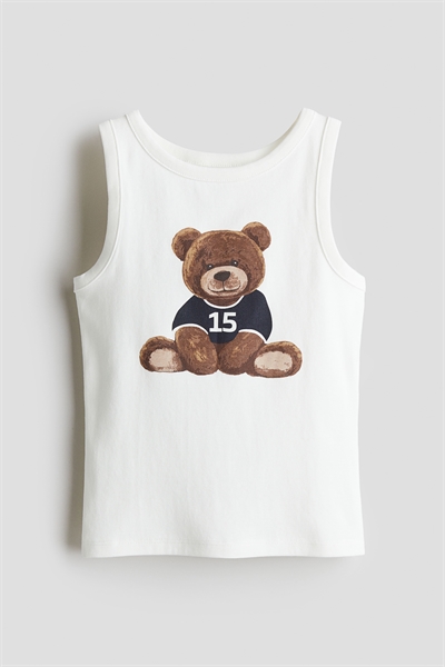 Майка с принтом из хлопка 1288428007