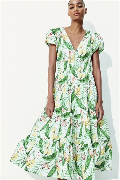 Платье из поплина с юбкой в полоску 1290392001