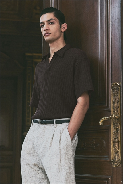 Свободная посадка Рубашка-поло из жаккардового трикотажа 1265116002