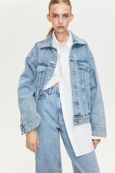 Широкие ультравысокие джинсы с фигурной посадкой 1236089011