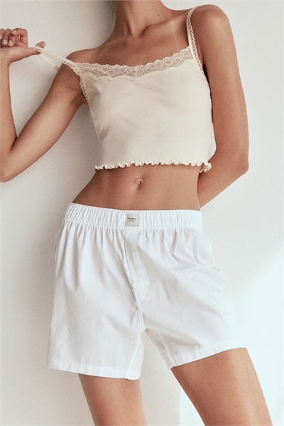 Хлопковый топ на бретельках 1283975001