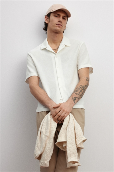 Рубашка из джерси с короткими рукавами Regular Fit 1229117005