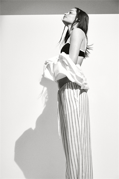 Прямые брюки со шнурком 1261667004