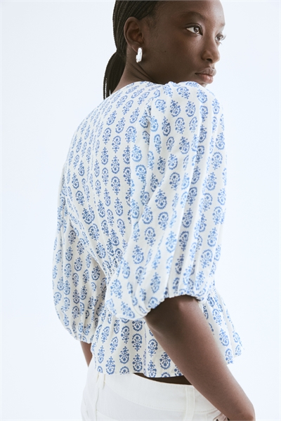 Блузка с V-образным вырезом 1282174002