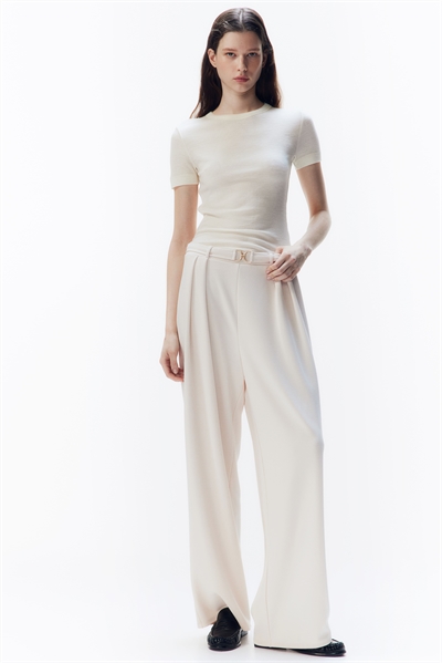 Приталенные брюки с пряжкой 1224090007