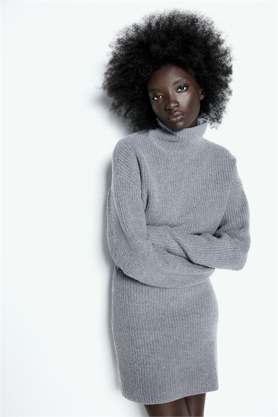 Платье-водолазка из кашемирового бленда 1253453002