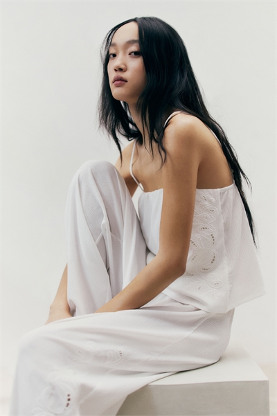 Топ на бретельках Broderie anglaise 1282558001