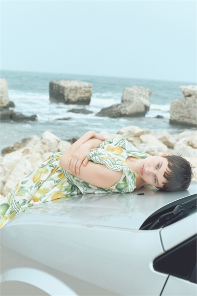 Платье с отделкой из оборок 1272806003