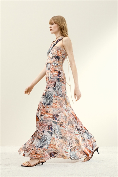 Драпированное платье с узором 1276849001