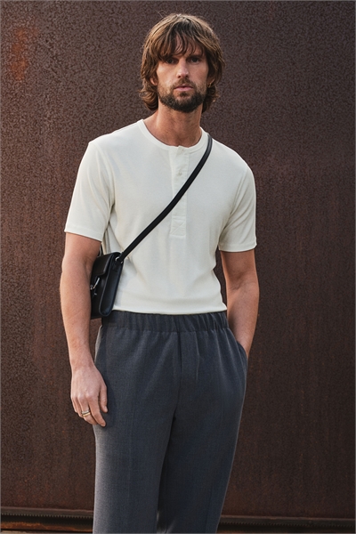 Ребристая футболка Slim Fit 1260008002