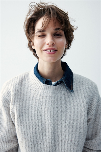 Джемпер с ребристой вязкой 1082853048