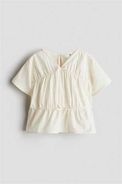 Блузка из хлопка с пеплумом 1281090001