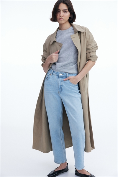 Зауженные прямые джинсы укороченные 1214570001