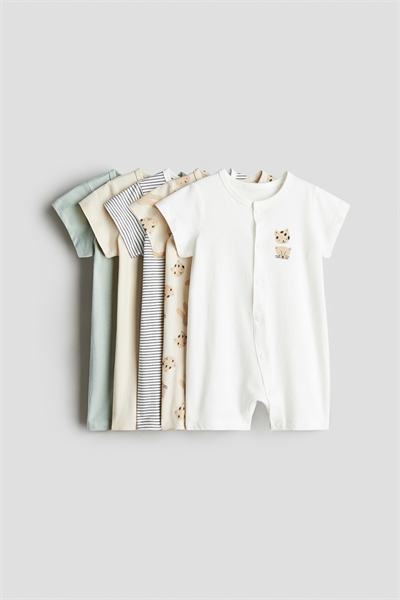 Хлопковые спальные костюмы в упаковке из 5 штук 1237629002