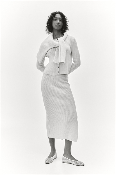 Юбка из трикотажа в рубчик 1265485001