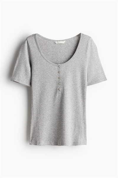 Ребристый топ Henley 1229055003