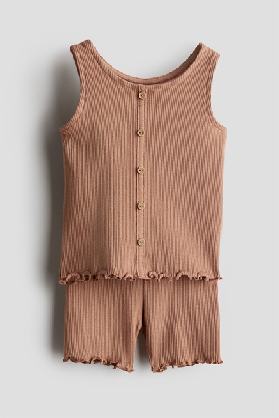 Комплект из двух частей из хлопкового джерси 1237381002