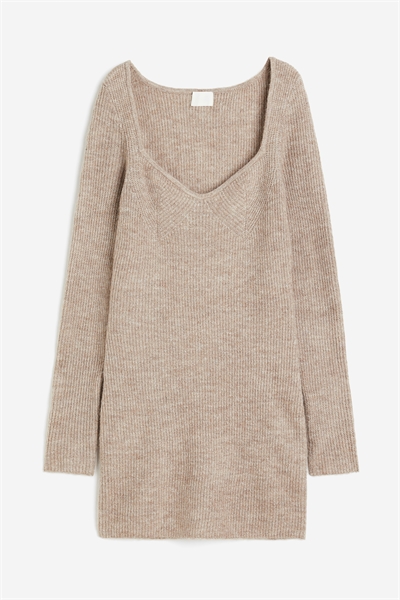 Платье из ребристого трикотажа 1179642002