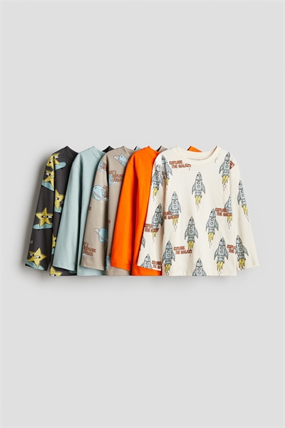 Футболки с длинными рукавами в упаковке из 5 штук 1247331002