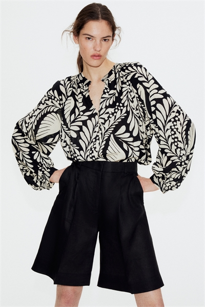 Блузка с воротником-бантом 1281672005