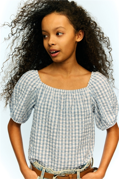 Блузка из хлопкового ситцевого полотна 1272431002