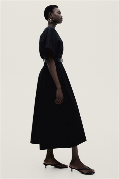 Платье из хлопка с заниженной талией 1272209002