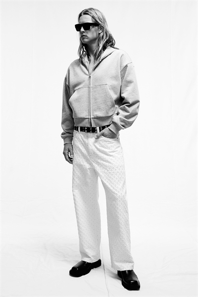 Толстовка на молнии с капюшоном Oversized Fit 1285722002