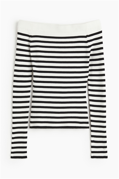 Топ без плеч из ребристого трикотажа 1215591002